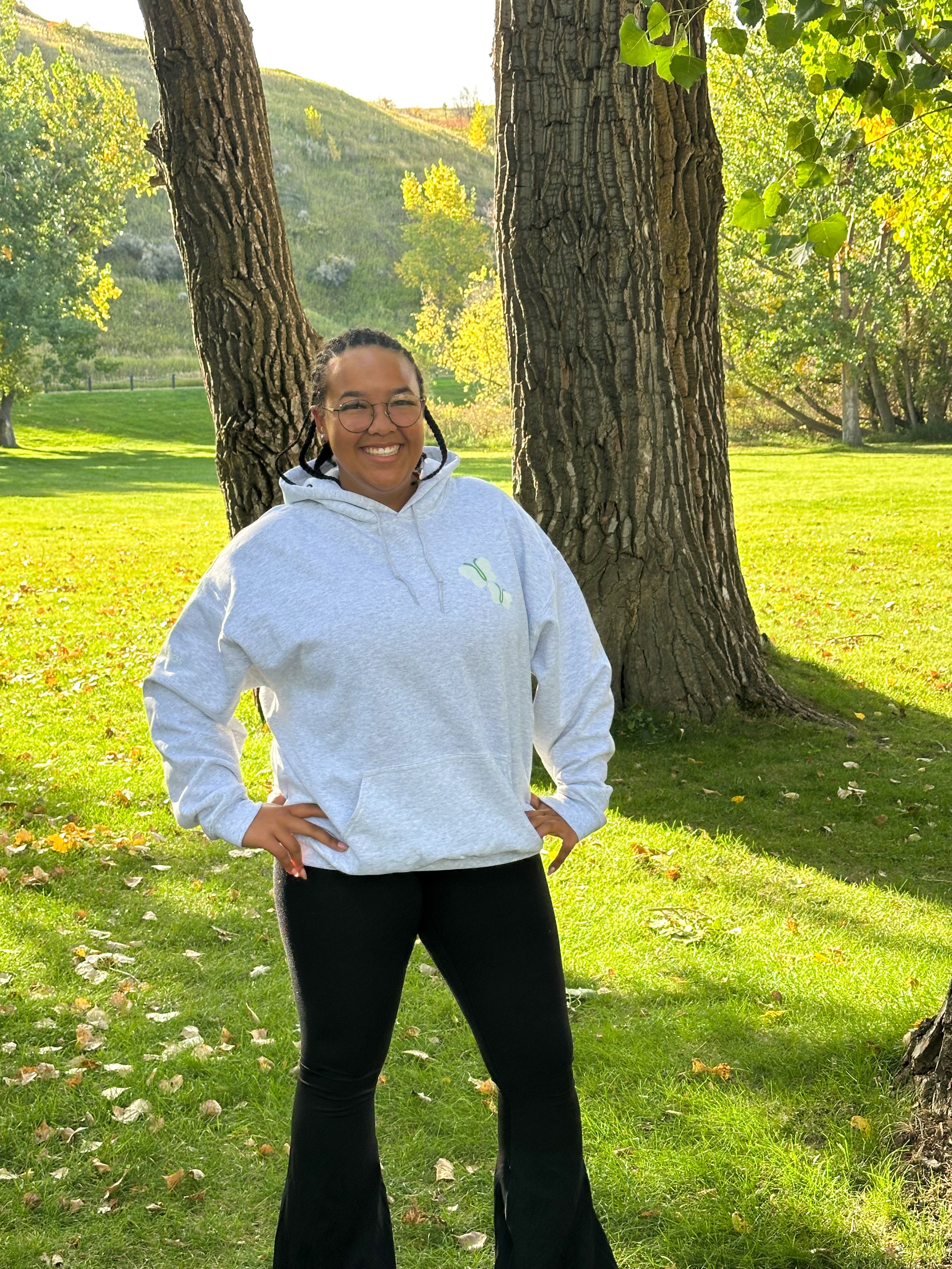 Green butterfly hoodie shop